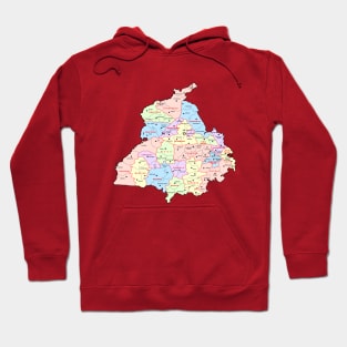 Punjab illustrated map Hoodie